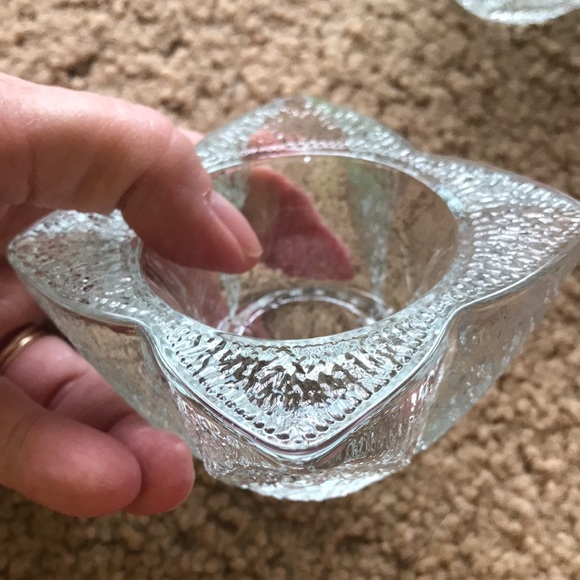 Vintage INDIANA GLASS Set of 2 Crystal Ice Candleholders - Picture 13 of 15